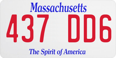 MA license plate 437DD6