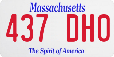 MA license plate 437DH0