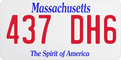 MA license plate 437DH6