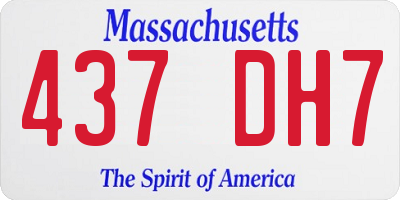 MA license plate 437DH7