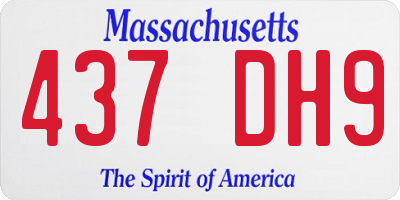 MA license plate 437DH9