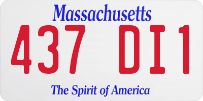MA license plate 437DI1