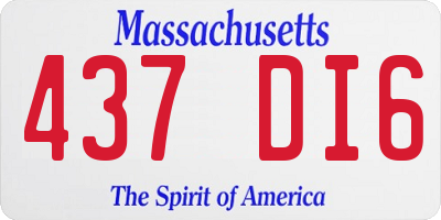 MA license plate 437DI6