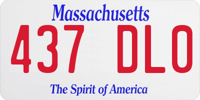 MA license plate 437DL0