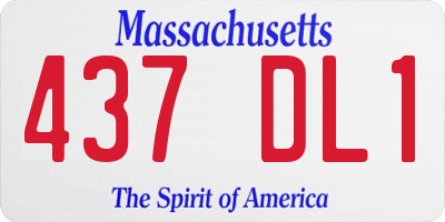 MA license plate 437DL1
