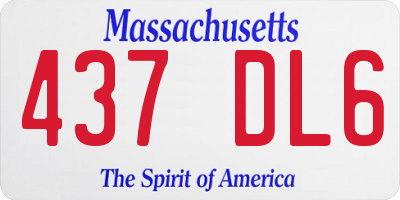 MA license plate 437DL6