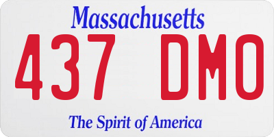 MA license plate 437DM0