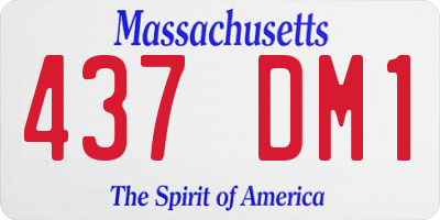 MA license plate 437DM1