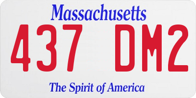 MA license plate 437DM2