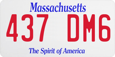 MA license plate 437DM6