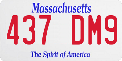 MA license plate 437DM9