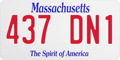 MA license plate 437DN1