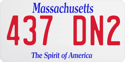 MA license plate 437DN2