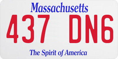 MA license plate 437DN6