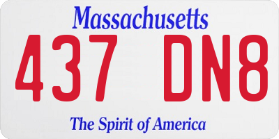 MA license plate 437DN8