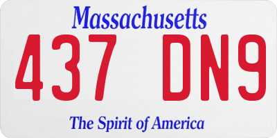 MA license plate 437DN9