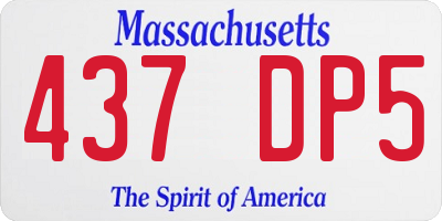 MA license plate 437DP5