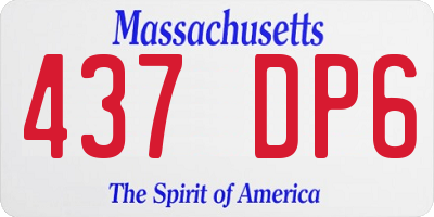 MA license plate 437DP6