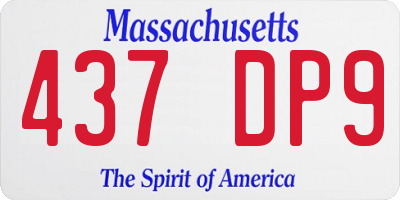 MA license plate 437DP9