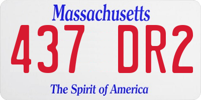 MA license plate 437DR2