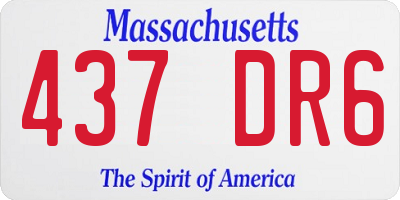 MA license plate 437DR6