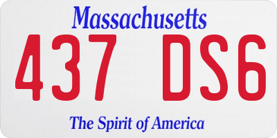 MA license plate 437DS6