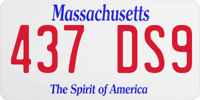 MA license plate 437DS9