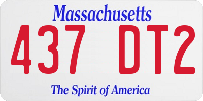 MA license plate 437DT2