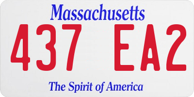 MA license plate 437EA2