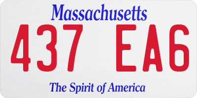 MA license plate 437EA6