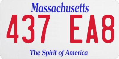 MA license plate 437EA8