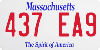 MA license plate 437EA9