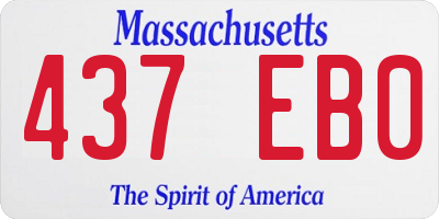 MA license plate 437EB0