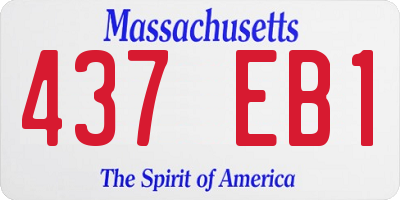 MA license plate 437EB1