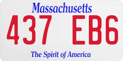 MA license plate 437EB6