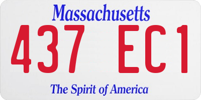 MA license plate 437EC1
