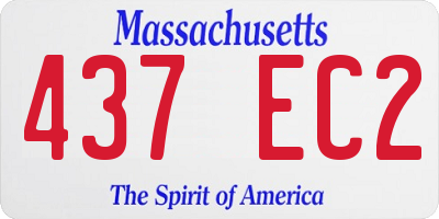 MA license plate 437EC2