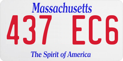 MA license plate 437EC6
