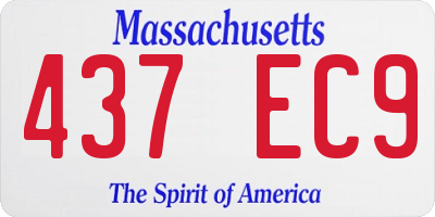 MA license plate 437EC9
