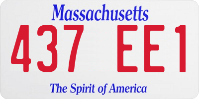 MA license plate 437EE1