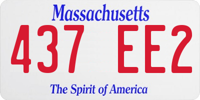 MA license plate 437EE2