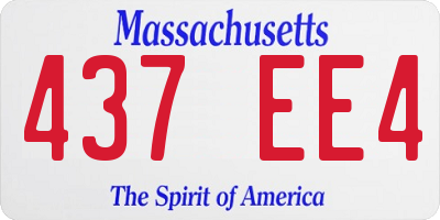 MA license plate 437EE4