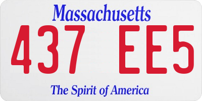 MA license plate 437EE5