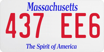 MA license plate 437EE6