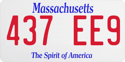 MA license plate 437EE9