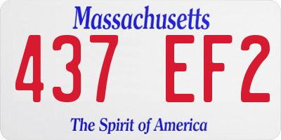 MA license plate 437EF2