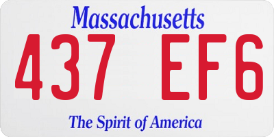 MA license plate 437EF6