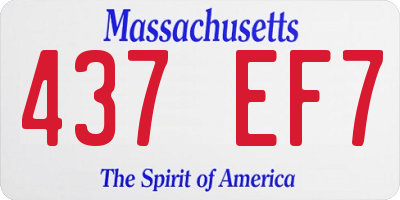 MA license plate 437EF7