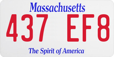MA license plate 437EF8
