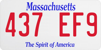 MA license plate 437EF9